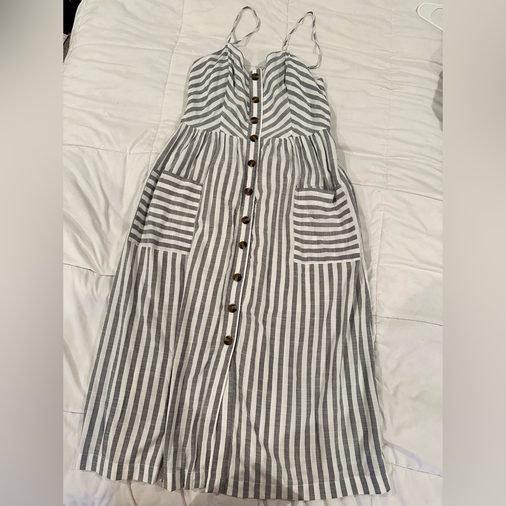 Striped spaghetti strapped dress